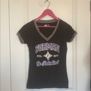 Russell‎ Furman University Women's V Neck Tee
